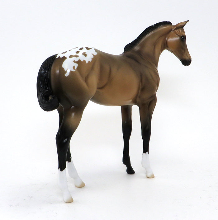 BAM BAM - BUCKSKIN BLANKET APPALOOSA WEANLING MODEL HORSE - 10/12