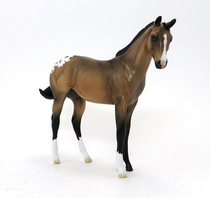 BAM BAM - BUCKSKIN BLANKET APPALOOSA WEANLING MODEL HORSE - 10/12
