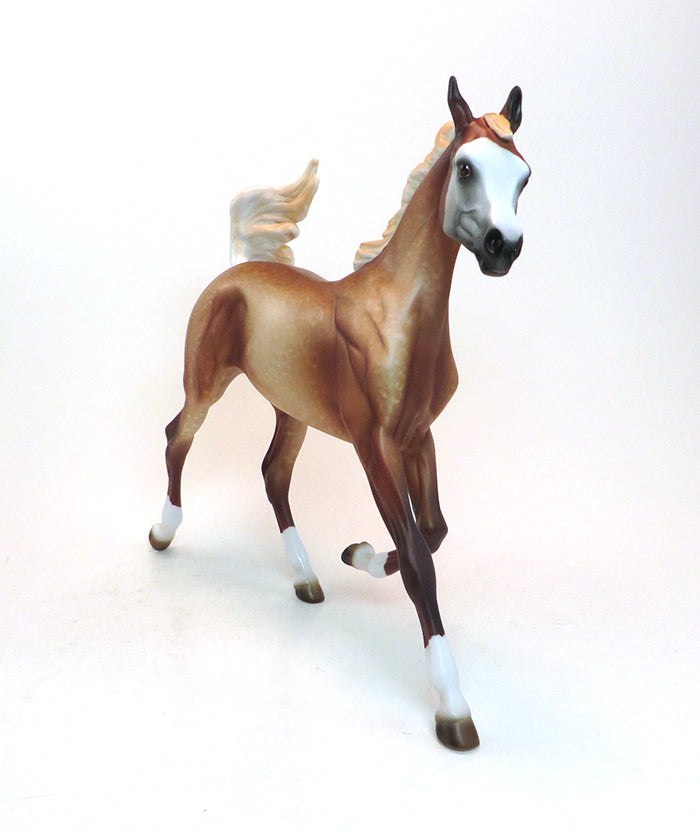 FEELING FINE - OOAK CHESTNUT  YEARLING MODEL HORSE - 2/5