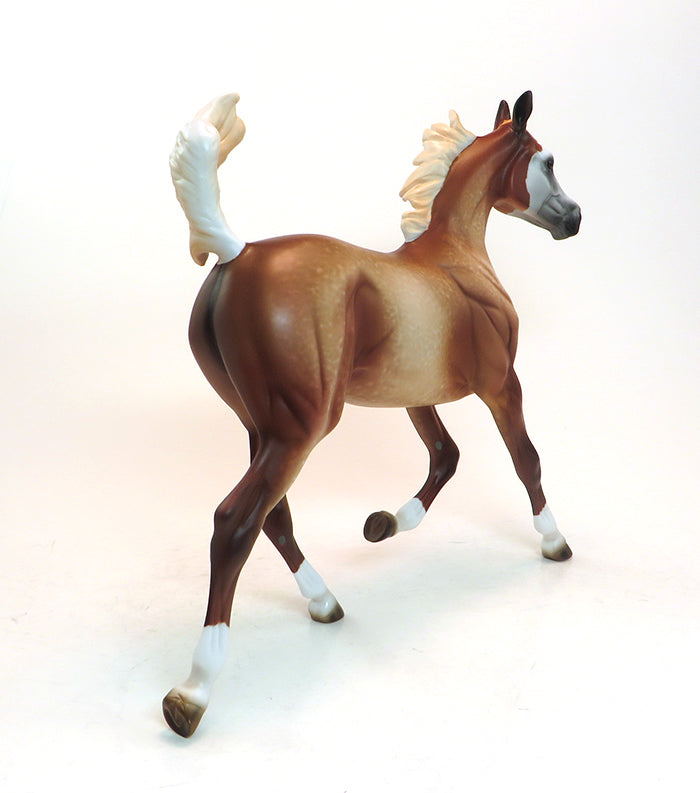 FEELING FINE - OOAK CHESTNUT  YEARLING MODEL HORSE - 2/5