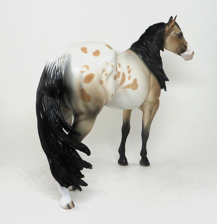 GOOD ENOUGH - OOAK-BUCKSKIN APPALOOSA ISH MODEL HORSE 12/11