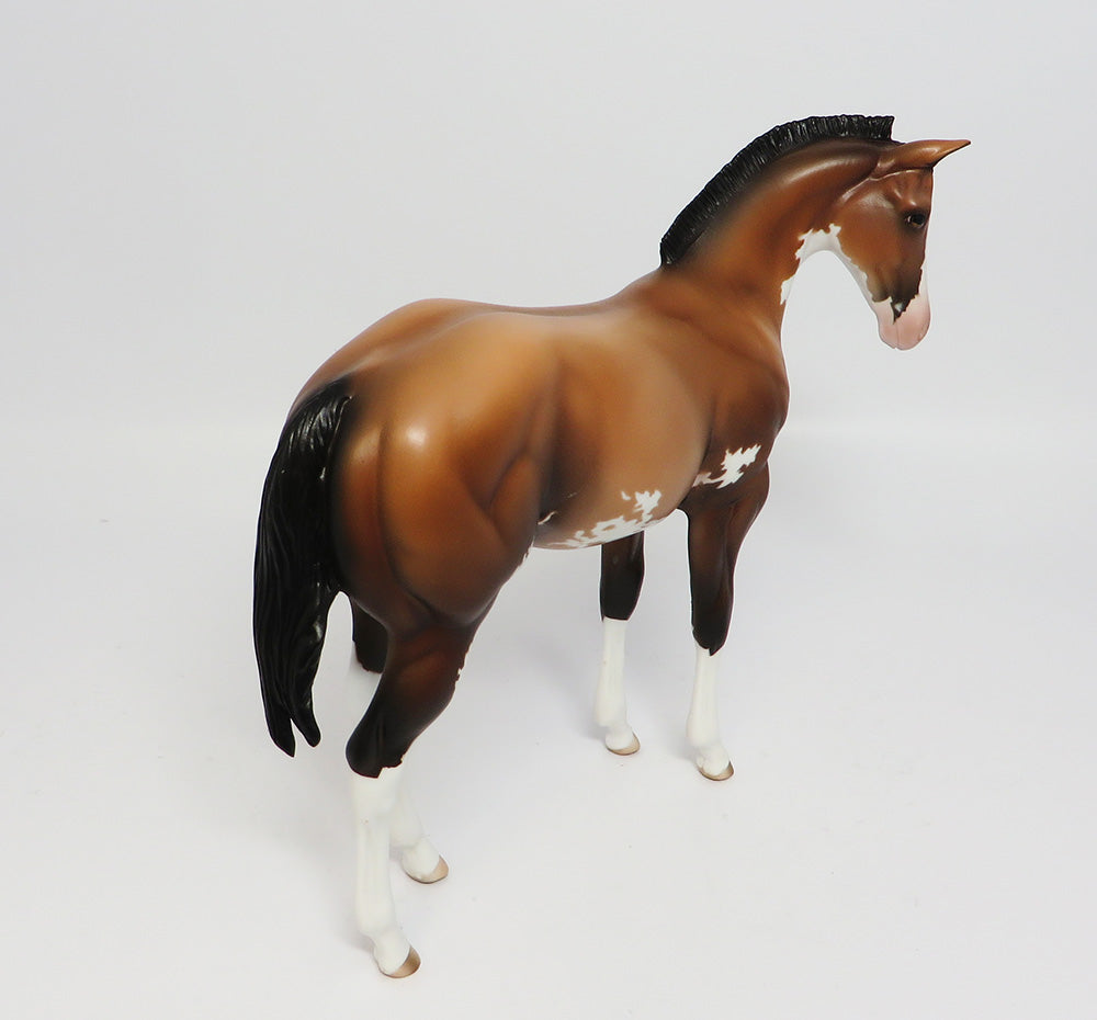 HAPPY DANCE~OOAK BAY PINTO WEANLING MODEL HORSE 6/1/17