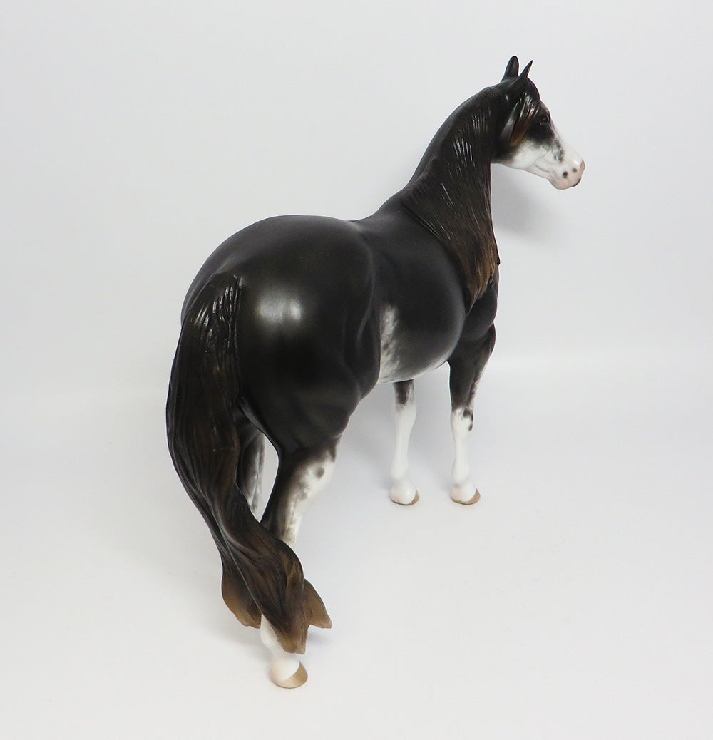 MCGRAW~OOAK BLACK SABINO ISH MODEL HORSE BY SHERYL LEISURE 6/2/17
