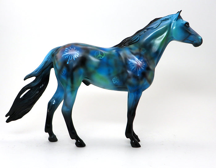 TYE-BLUE TYE DYE-MUSTANG-OOAK 10/9