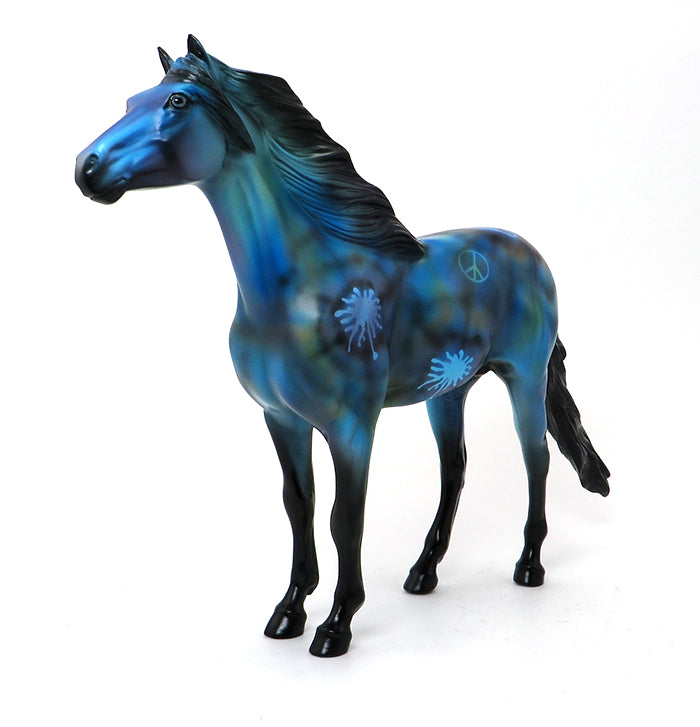 TYE-BLUE TYE DYE-MUSTANG-OOAK 10/9