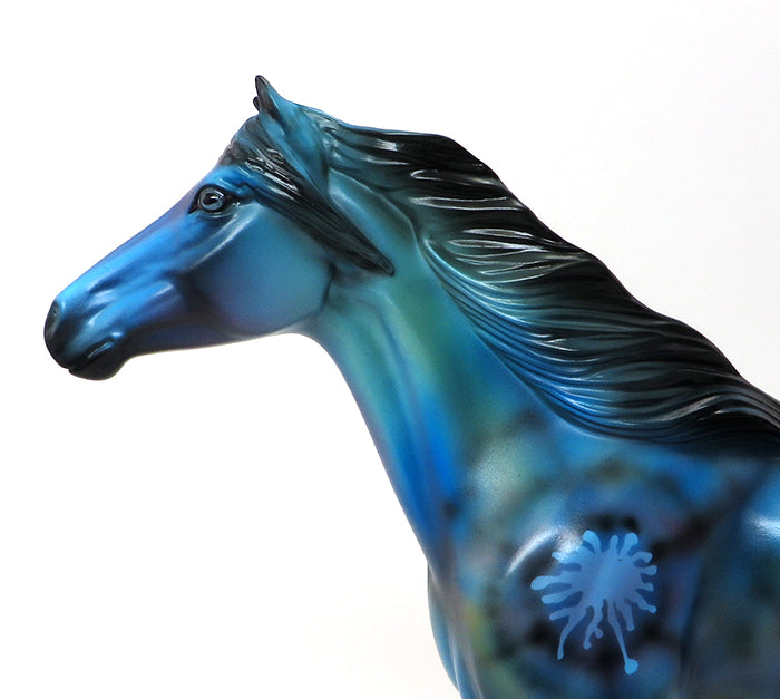 TYE-BLUE TYE DYE-MUSTANG-OOAK 10/9