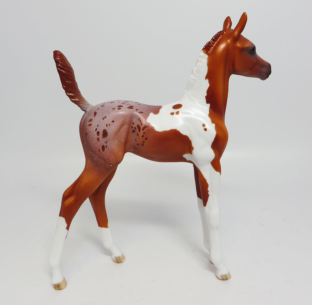 LADY BUG-OOAK CHESTNUT PINTALOOSA FOAL MODEL HORSE 6/2/17