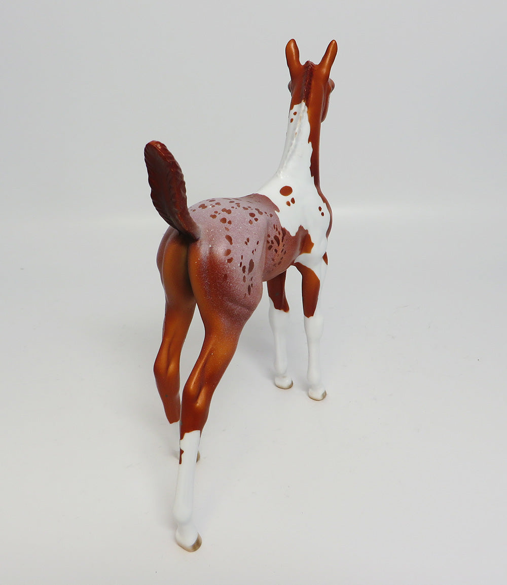 LADY BUG-OOAK CHESTNUT PINTALOOSA FOAL MODEL HORSE 6/2/17