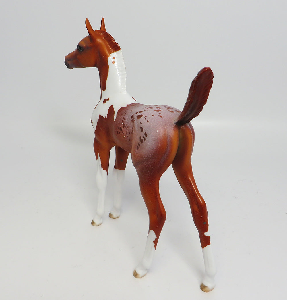 LADY BUG-OOAK CHESTNUT PINTALOOSA FOAL MODEL HORSE 6/2/17