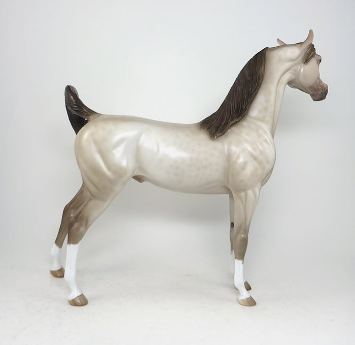 RESURGENCE - OOAK REVERSE DAPPLE CHAMPAGNE ARABIAN MODEL HORSE by SHERYL LEISURE - 1/29