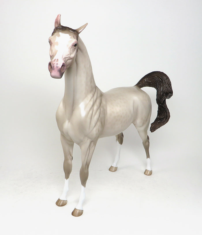 RESURGENCE - OOAK REVERSE DAPPLE CHAMPAGNE ARABIAN MODEL HORSE by SHERYL LEISURE - 1/29