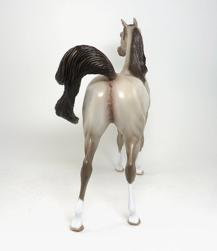 RESURGENCE - OOAK REVERSE DAPPLE CHAMPAGNE ARABIAN MODEL HORSE by SHERYL LEISURE - 1/29