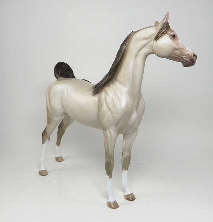 RESURGENCE - OOAK REVERSE DAPPLE CHAMPAGNE ARABIAN MODEL HORSE by SHERYL LEISURE - 1/29