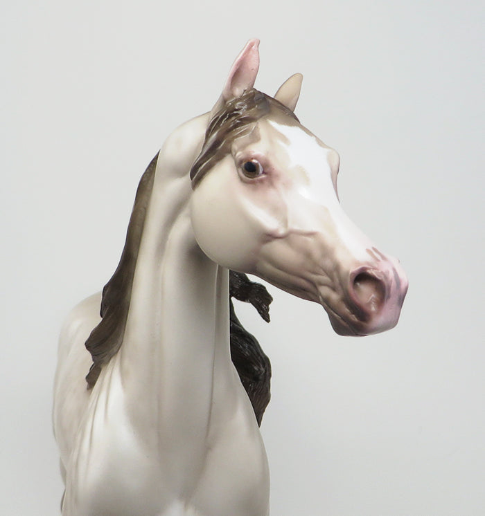 RESURGENCE - OOAK REVERSE DAPPLE CHAMPAGNE ARABIAN MODEL HORSE by SHERYL LEISURE - 1/29