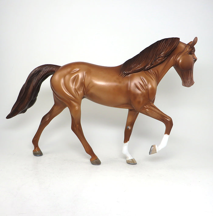 THE BOY - OOAK REVERSE DAPPLED CHAMPAGNE TENNESSEE WALKER MODEL HORSE by SHERYL LEISURE - 1/29