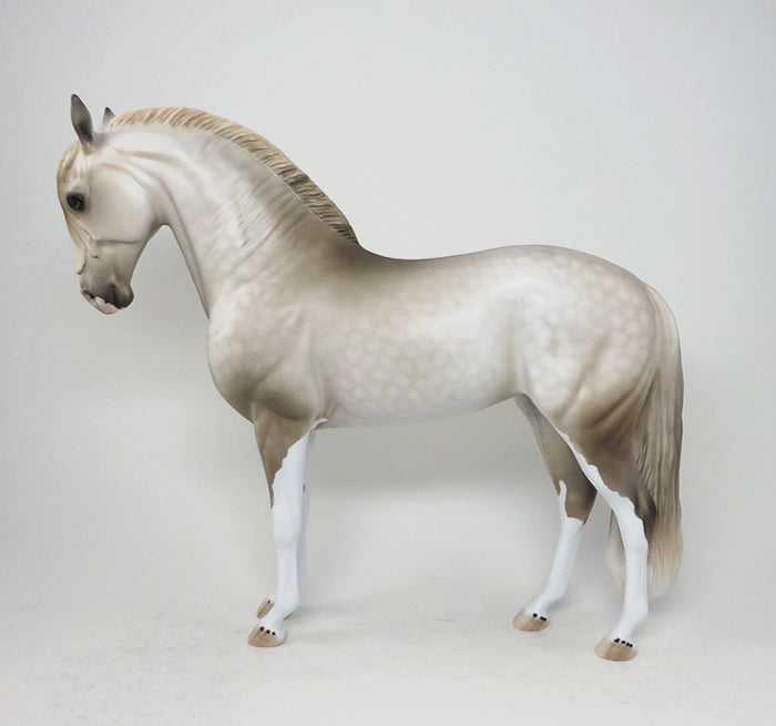 LA LA LAND - OOAK DAPPLE GREY ANDALUSIAN MODEL HORSE - 1/29