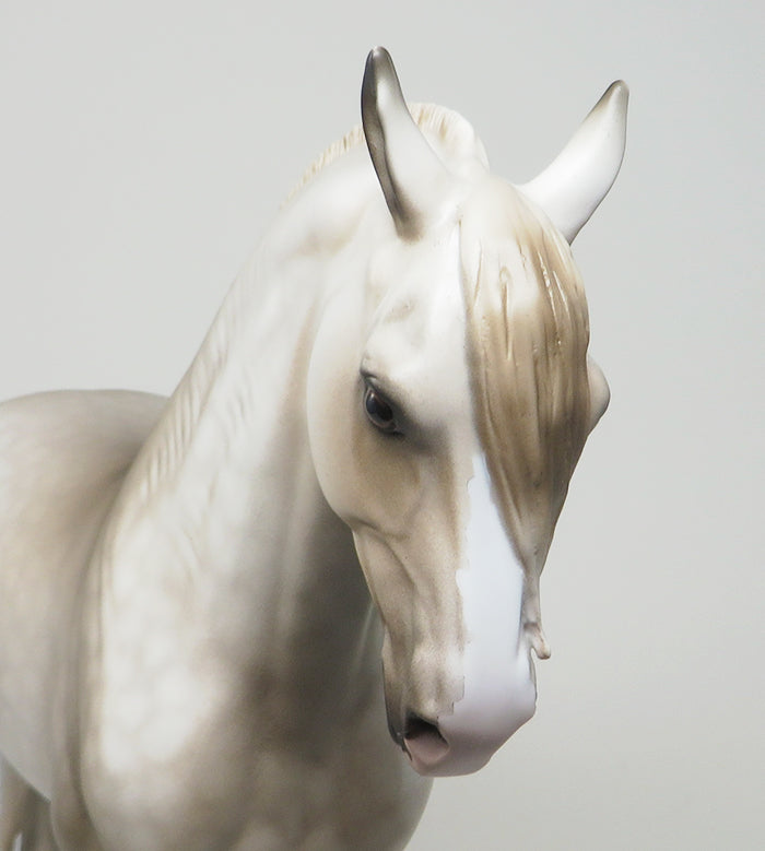 LA LA LAND - OOAK DAPPLE GREY ANDALUSIAN MODEL HORSE - 1/29