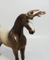 MIDGE-OOAK PEBBLES SADDLEBRED REINDEER DECORATOR MODEL HORSE 12-19-17