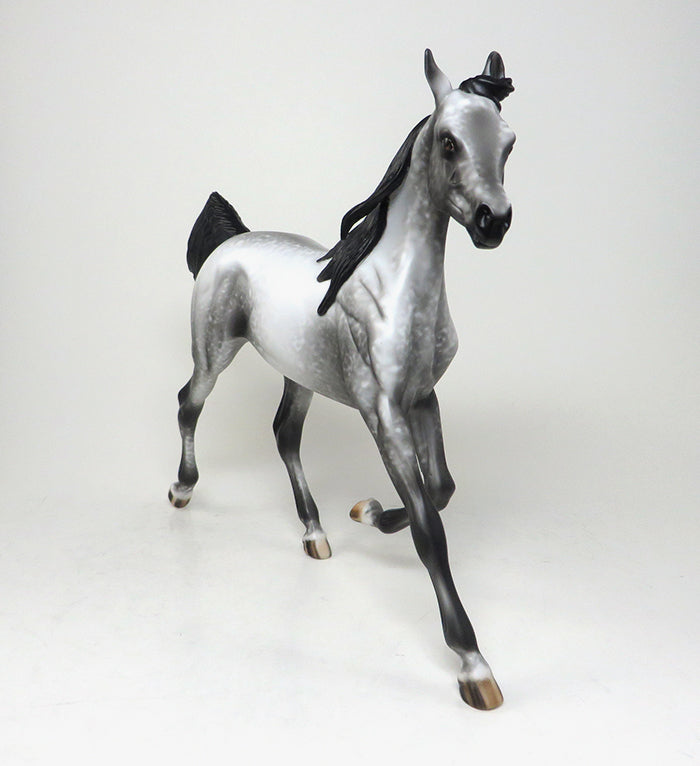 ROGUE ONE - OOAK BLACK LACY APPALOOSA YEARLING MODEL HORSE - 1/29