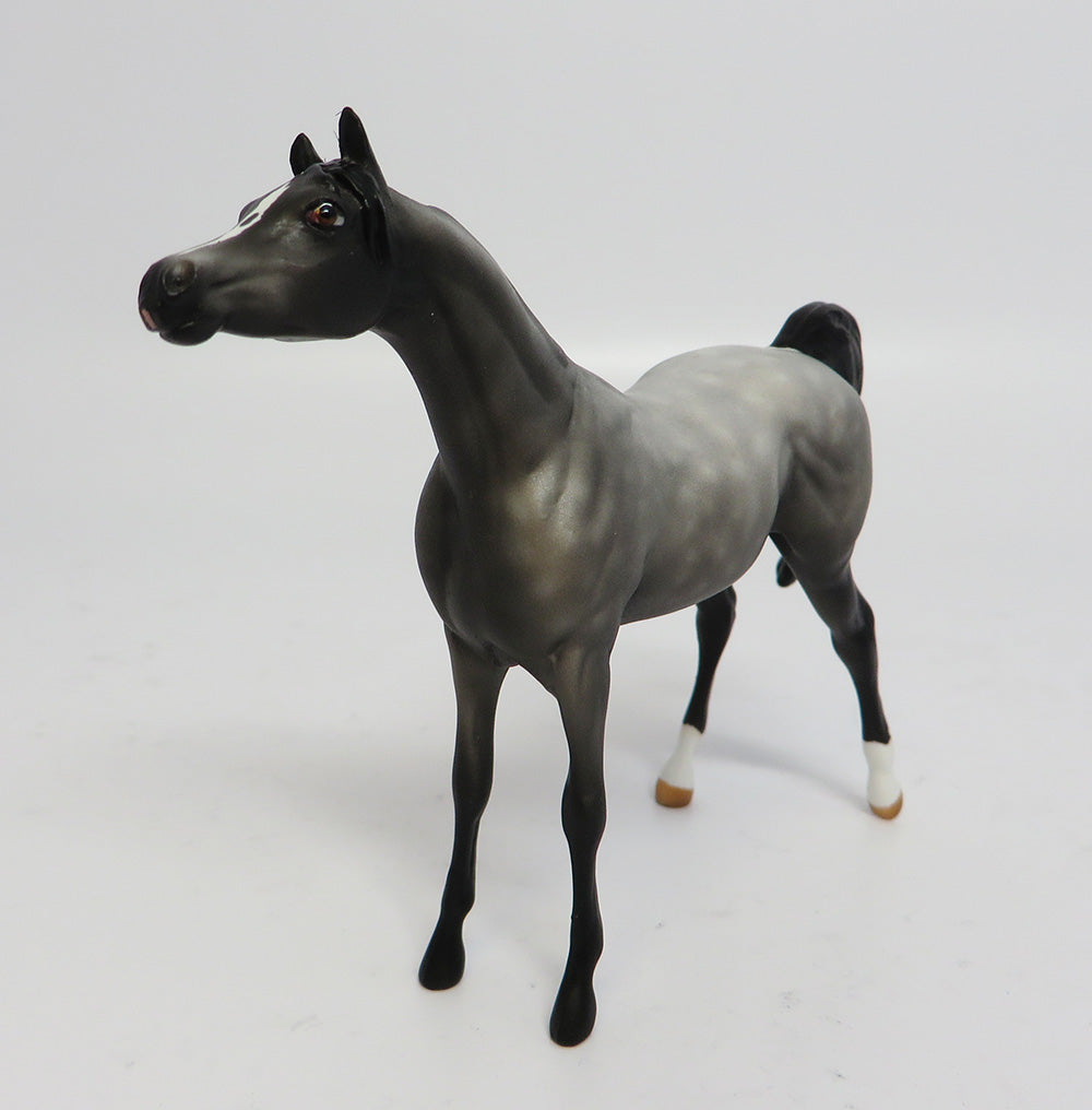 WINCHESTER&#39;S GHOST-OOAK DAPPLE GREY ARABIAN CHIP MODEL HORSE 6/6/17