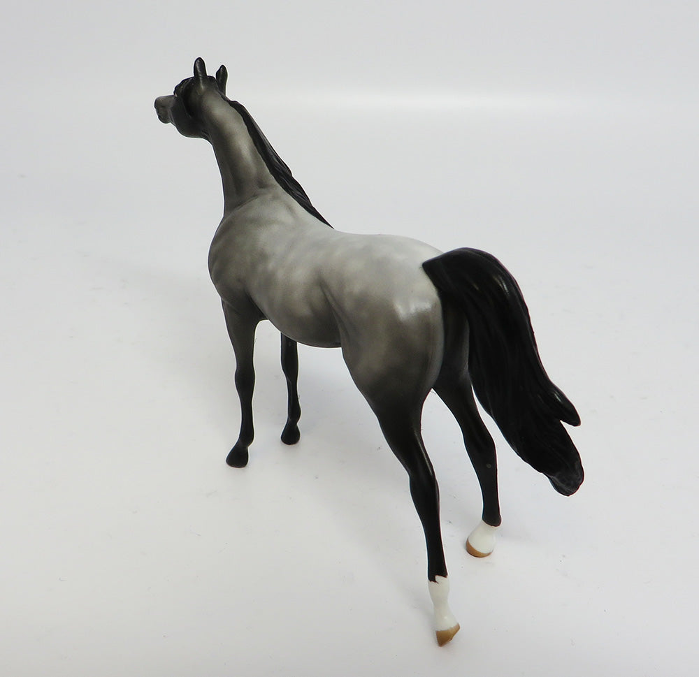 WINCHESTER&#39;S GHOST-OOAK DAPPLE GREY ARABIAN CHIP MODEL HORSE 6/6/17