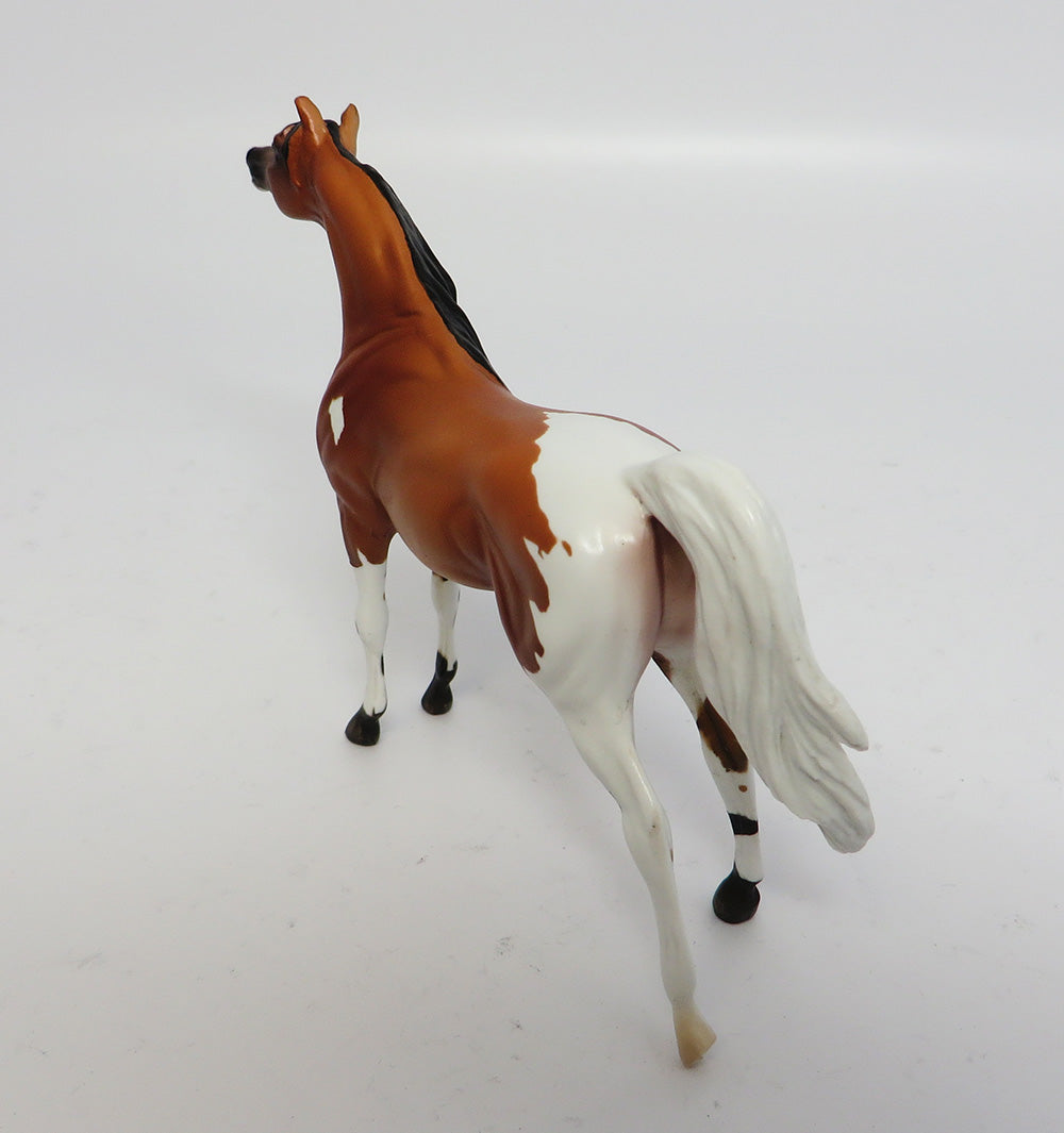 PEACE TRAIN~OOAK GOLDEN BAY PINTO ARABIAN CHIP MODEL HORSE 6.8/17