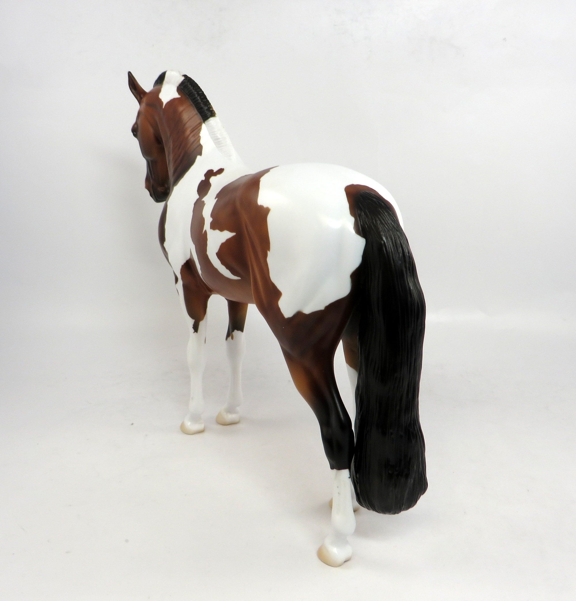 MALONE-OOAK DAPPLE BAY PAINT ANDALUSIAN MODEL HORSE 12/30