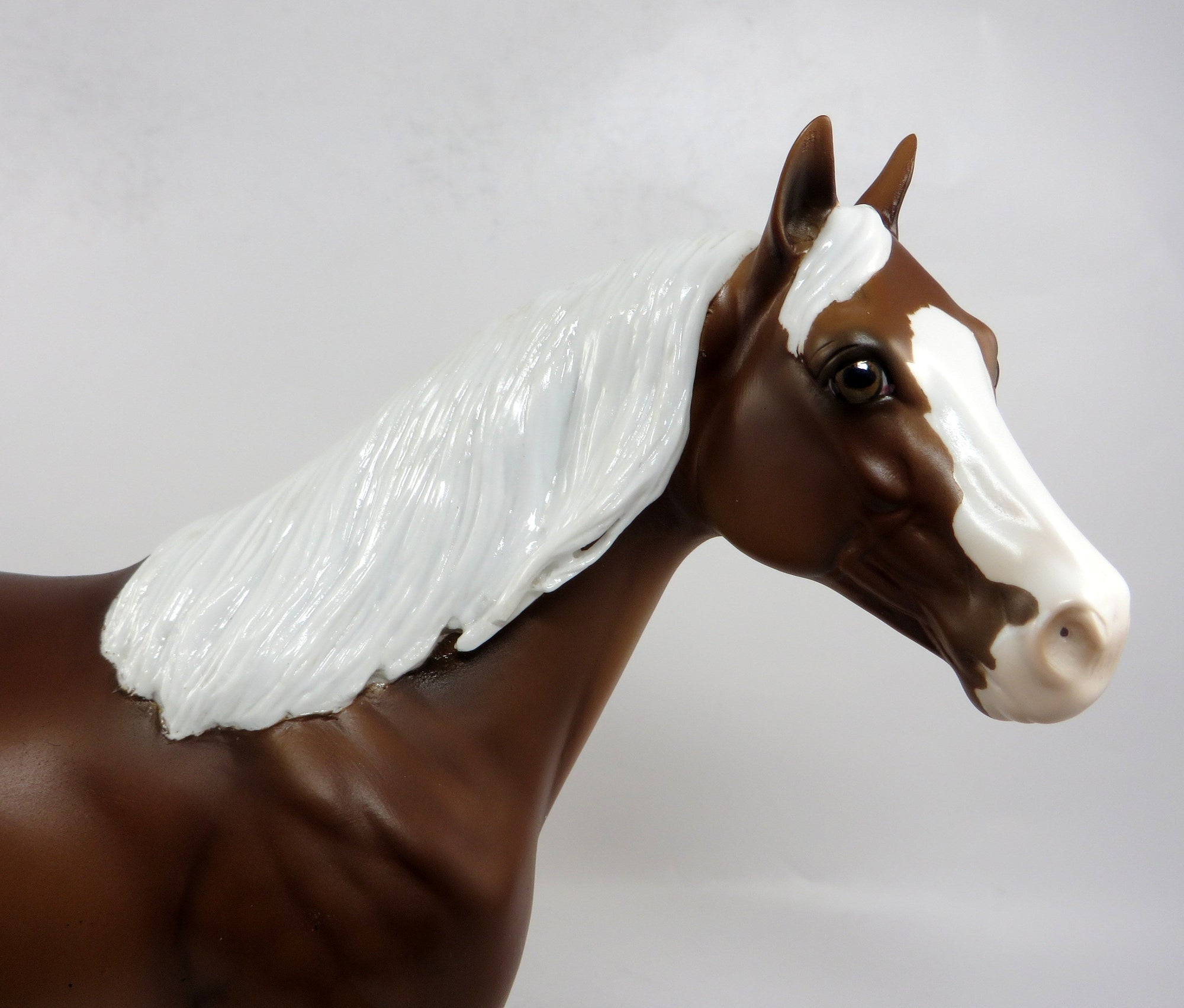 THE FRENCHMEN-OOAK DARK DAPPLED PALOMINO ISH MODEL HORSE 12/30