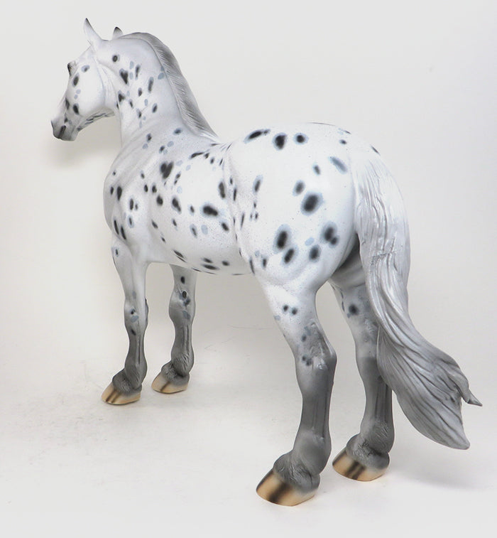 KENSINGTON-OOAK-LOUD APPALOOSA STANDING DRAFTER MODEL HORSE  12/15