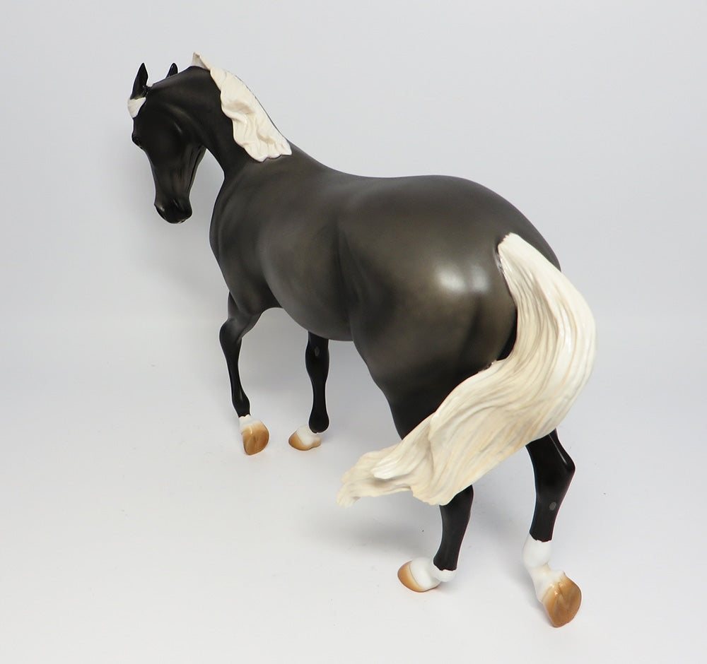 SILVER STREAK~OOAK DAPPLE GREY THOROUGHBRED MODEL HORSE 6/8/17