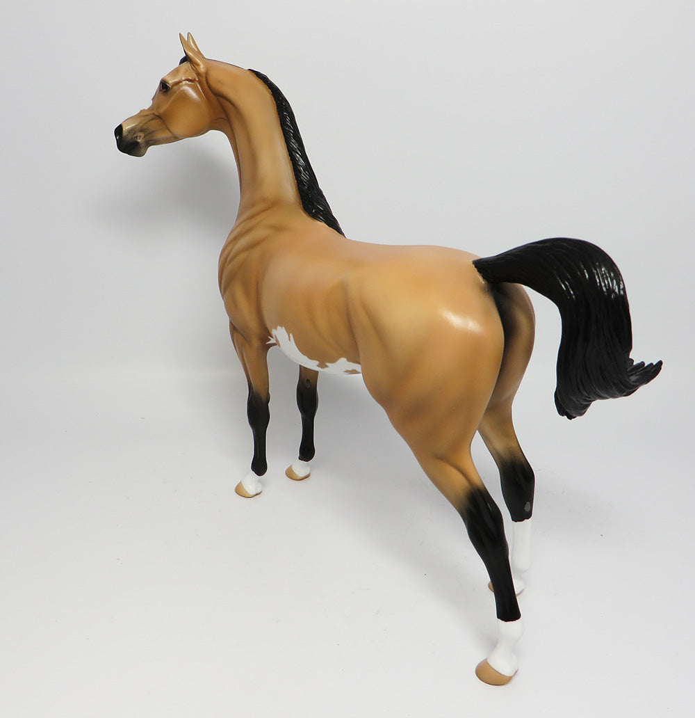 BADWATER-OOAK BUCKSKIN PINTO ARABIAN MODEL HORSE 06/02/17