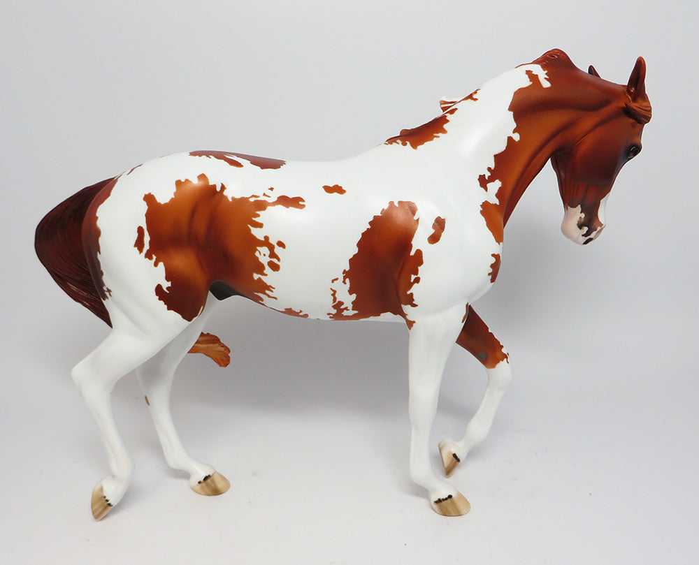 JET STREAM~OOAK PINNED EAR CHESTNUT PINTO THOROUGHBRED MODEL HORSE 6/8/17