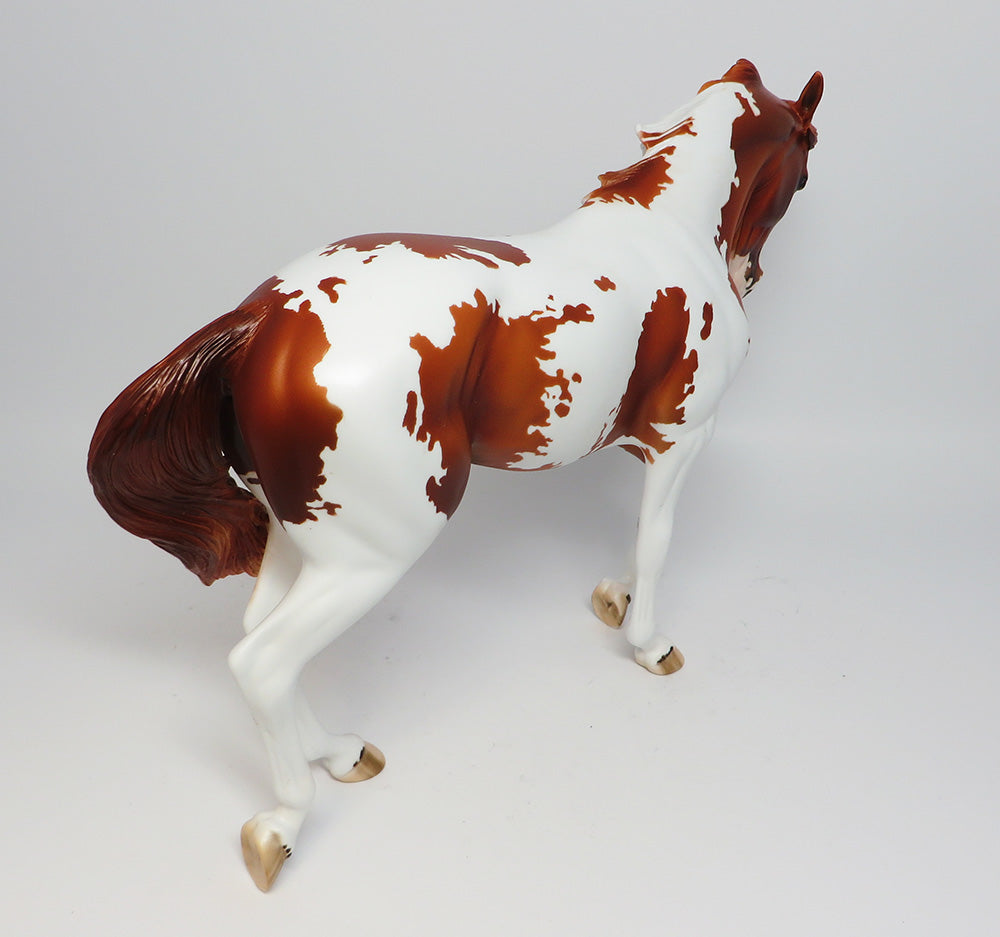 JET STREAM~OOAK PINNED EAR CHESTNUT PINTO THOROUGHBRED MODEL HORSE 6/8/17