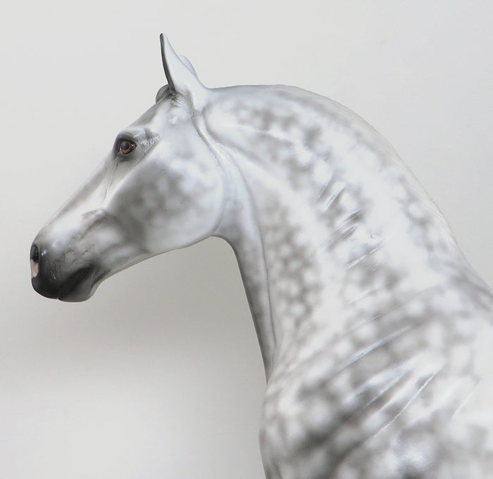 CHUGS-DAPPLE GREY-OOAK-STANDING DRAFTER MODEL HORSE 12/16