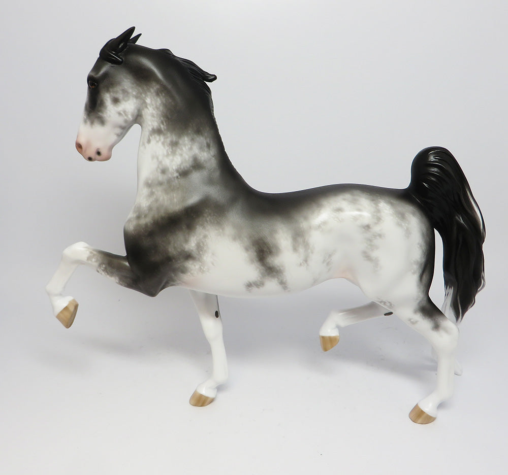 XANADU~OOAK BLACK SABINO SADDLEBRED MODEL HORSE 6/9/17
