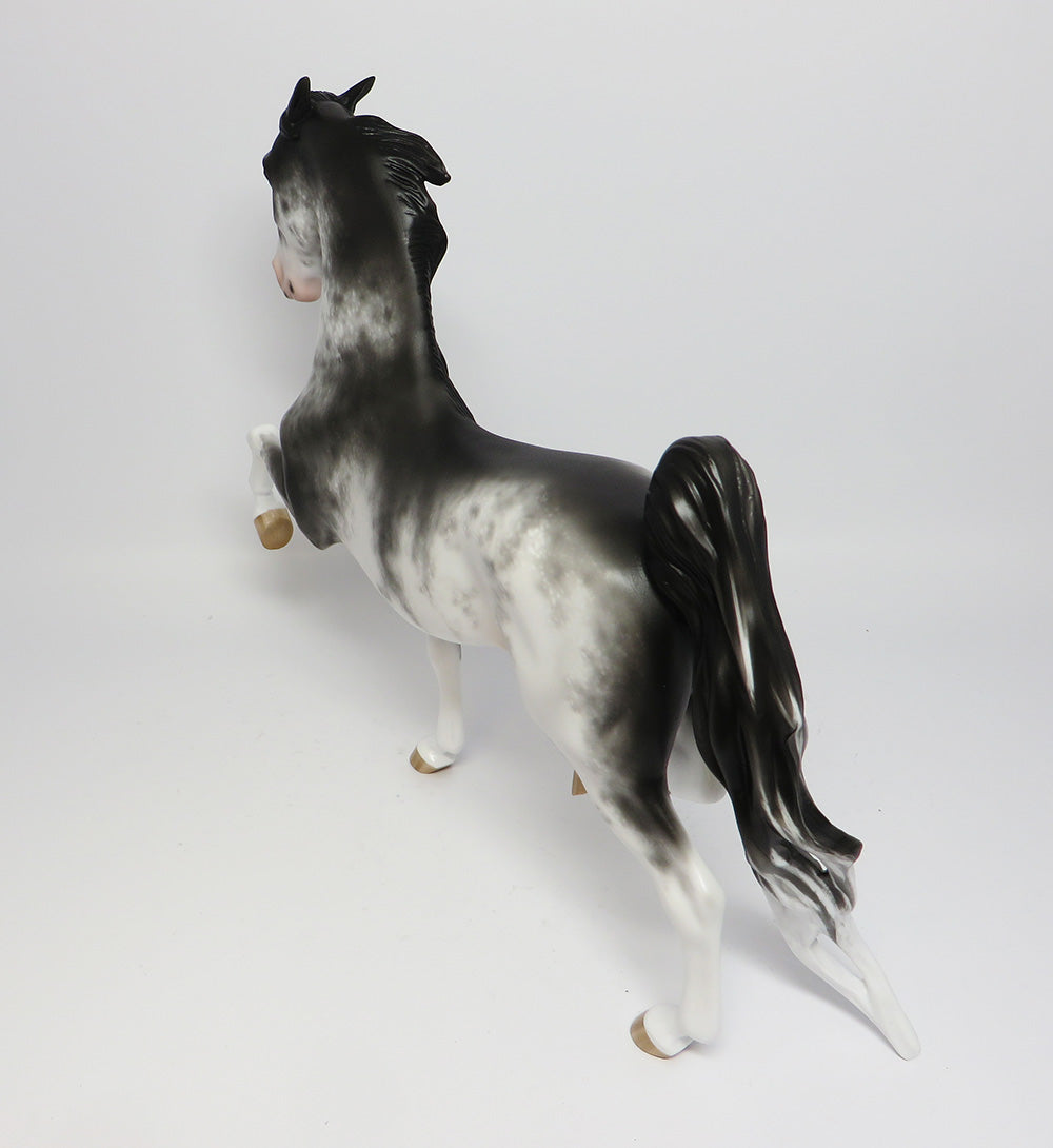 XANADU~OOAK BLACK SABINO SADDLEBRED MODEL HORSE 6/9/17