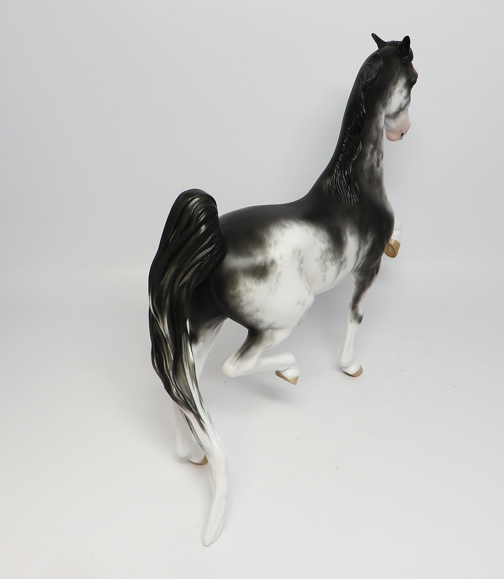 XANADU~OOAK BLACK SABINO SADDLEBRED MODEL HORSE 6/9/17
