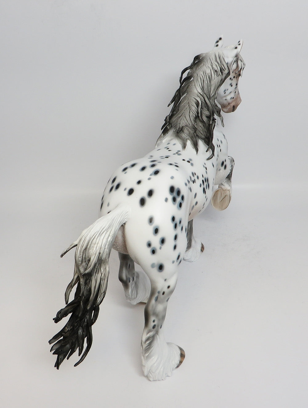 MAGNETIC-OOAK LEOPARD APPALOOSA TROTTING DRAFTER MODEL HORSE BY DAWN QUICK 12/27/17