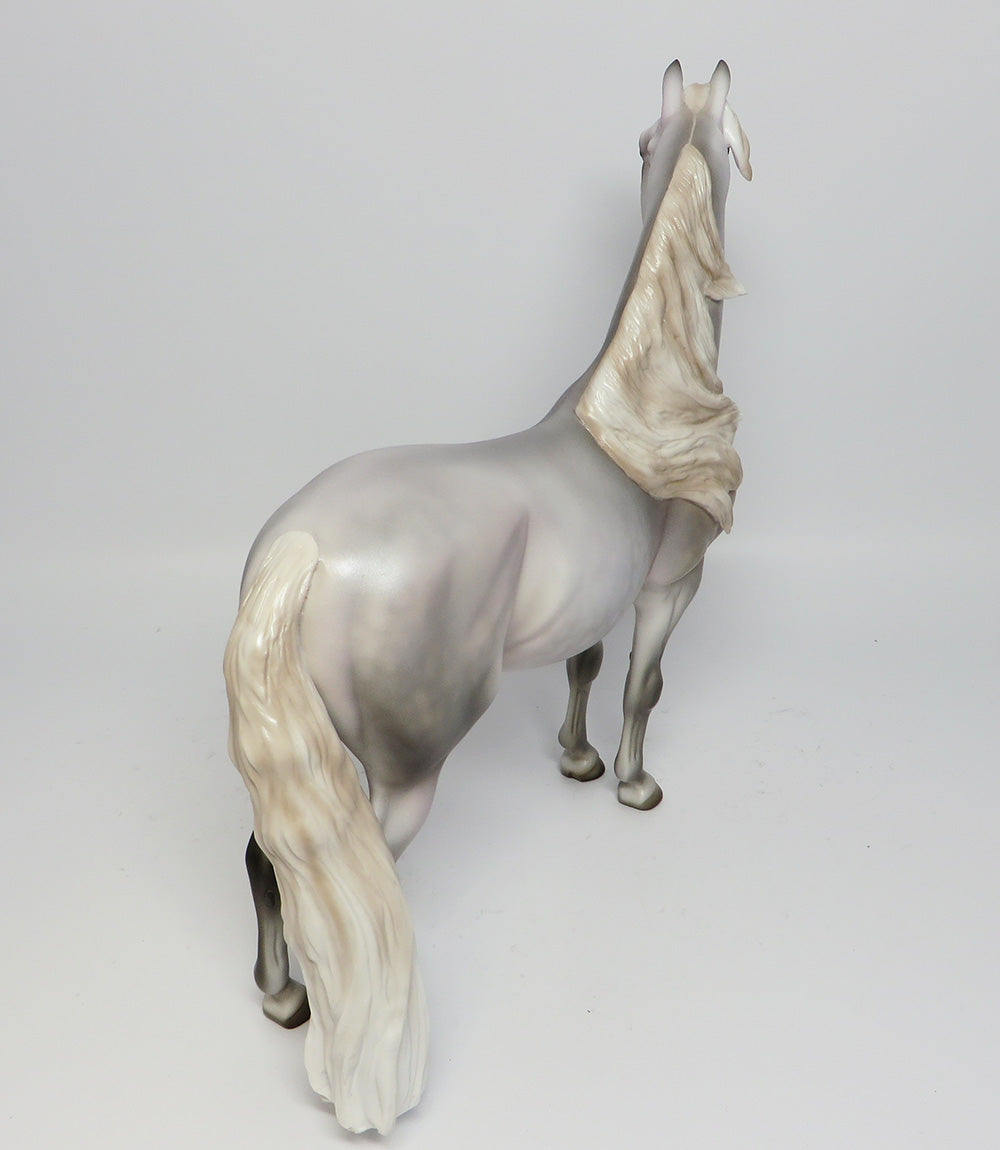 THE PATRIOT~OOAK LIGHT DAPPLE GREY MORGAN MODEL HORSE BY JULIE KEIM EQ 2017