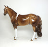 BE CHARMED- OOAK -DAPPLED CHESTNUT PAINT ISH MODEL HORSE- BY JULIE KEIM 12/11