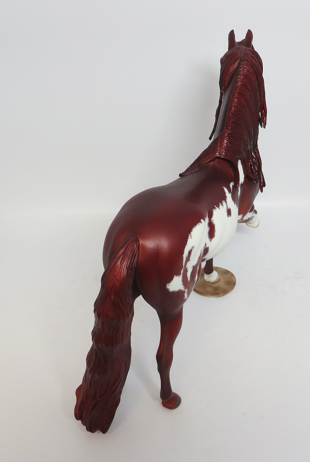 FLANKER-OOAK RED CHESTNUT OVERO MORGAN MODEL HORSE SUPER BOWL 2018