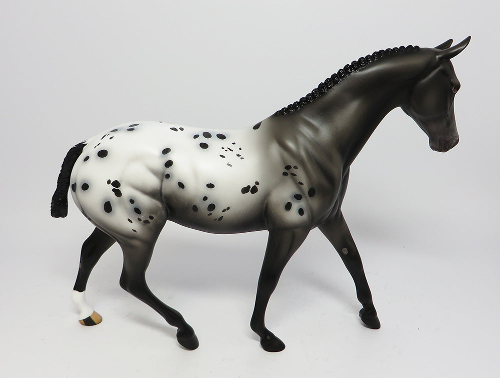 OH SHELBY~OOAK APPALOOSA BRAIDED MANE AND TAIL PONY MODEL HORSE 6/9/17