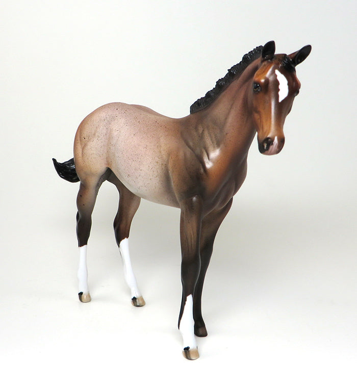 LOVE STORY~OOAK-BAY ROAN  WEANLING~MODEL HORSE 12/15