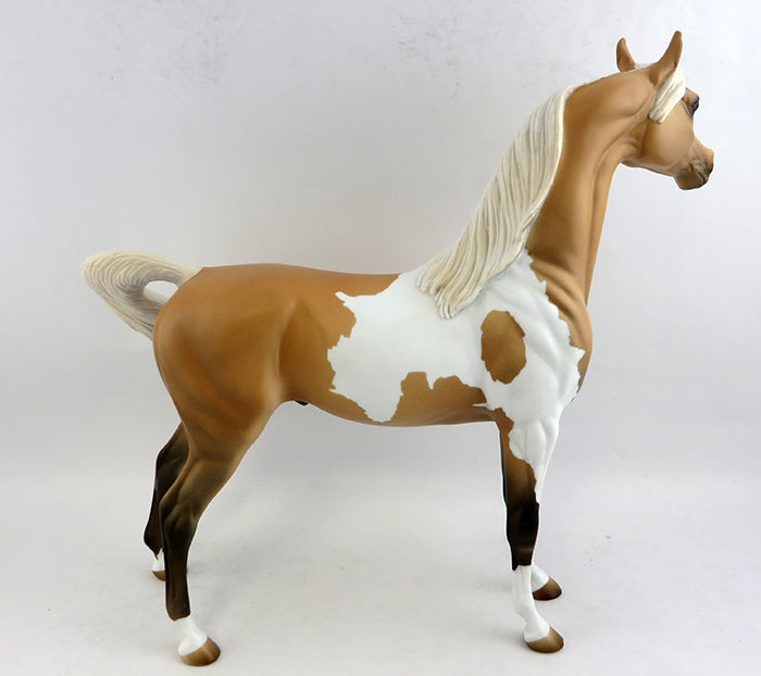 GOLDEN RAY-OOAK PALOMINO PAINT ARABIAN MODEL HORSE 1/10