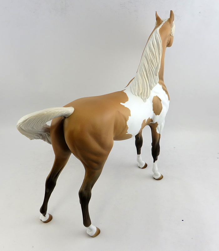 GOLDEN RAY-OOAK PALOMINO PAINT ARABIAN MODEL HORSE 1/10