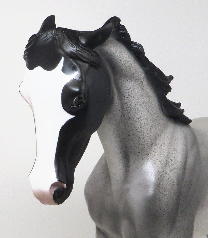 BLUE BAYOU~OOAK-BLUE ROAN PINNED EAR THOROUGHBRED MODEL HORSE 12/16