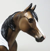 INDIE-OOAK-BUCKSKIN PAINT PALOUSE MODEL HORSE 1/4