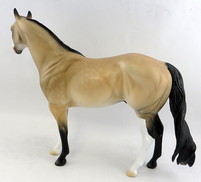 HE HAS RYTHM-OOAK BUCKSKIN ISH MODEL HORSE 1/6/17