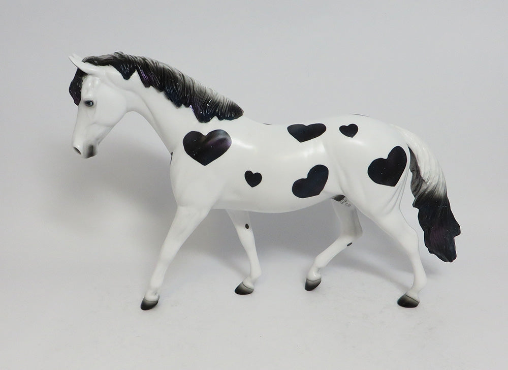 GALAXY LOVE-OOAK HEART DECORATOR PONY MODEL HORSE 1-4-18