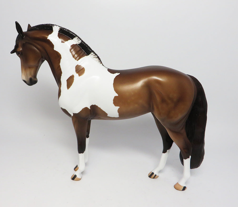 SARLES~OOAK DUN PINTO ROACHED MANE ANDALUSIAN MODEL HORSE 6/13/17